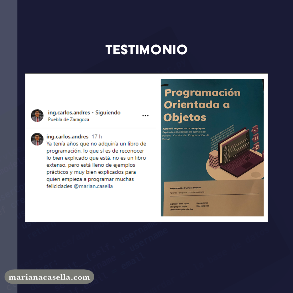 Testimonio Ingeniero Carlos Andrés México Programación Orientada a Objetos para PHP