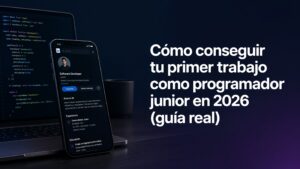 Cómo conseguir tu primer trabajo como programador junior en 2026 (guía real)