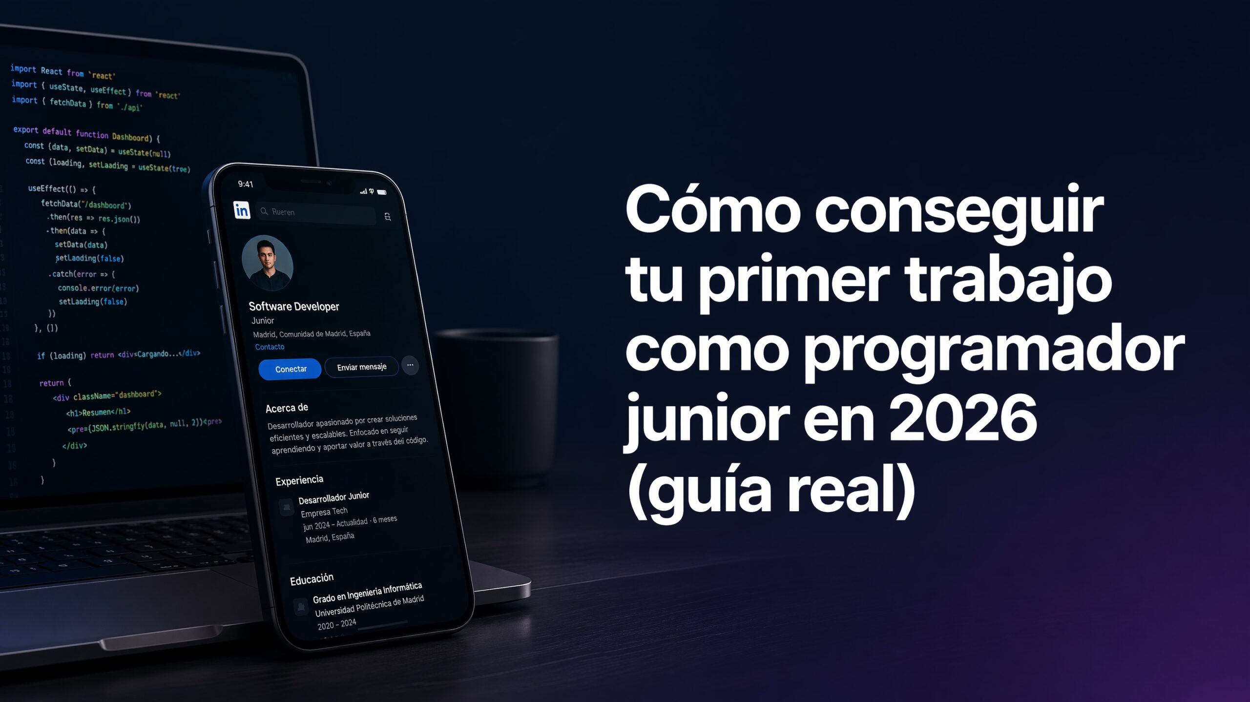 Cómo conseguir tu primer trabajo como programador junior en 2026 (guía real)