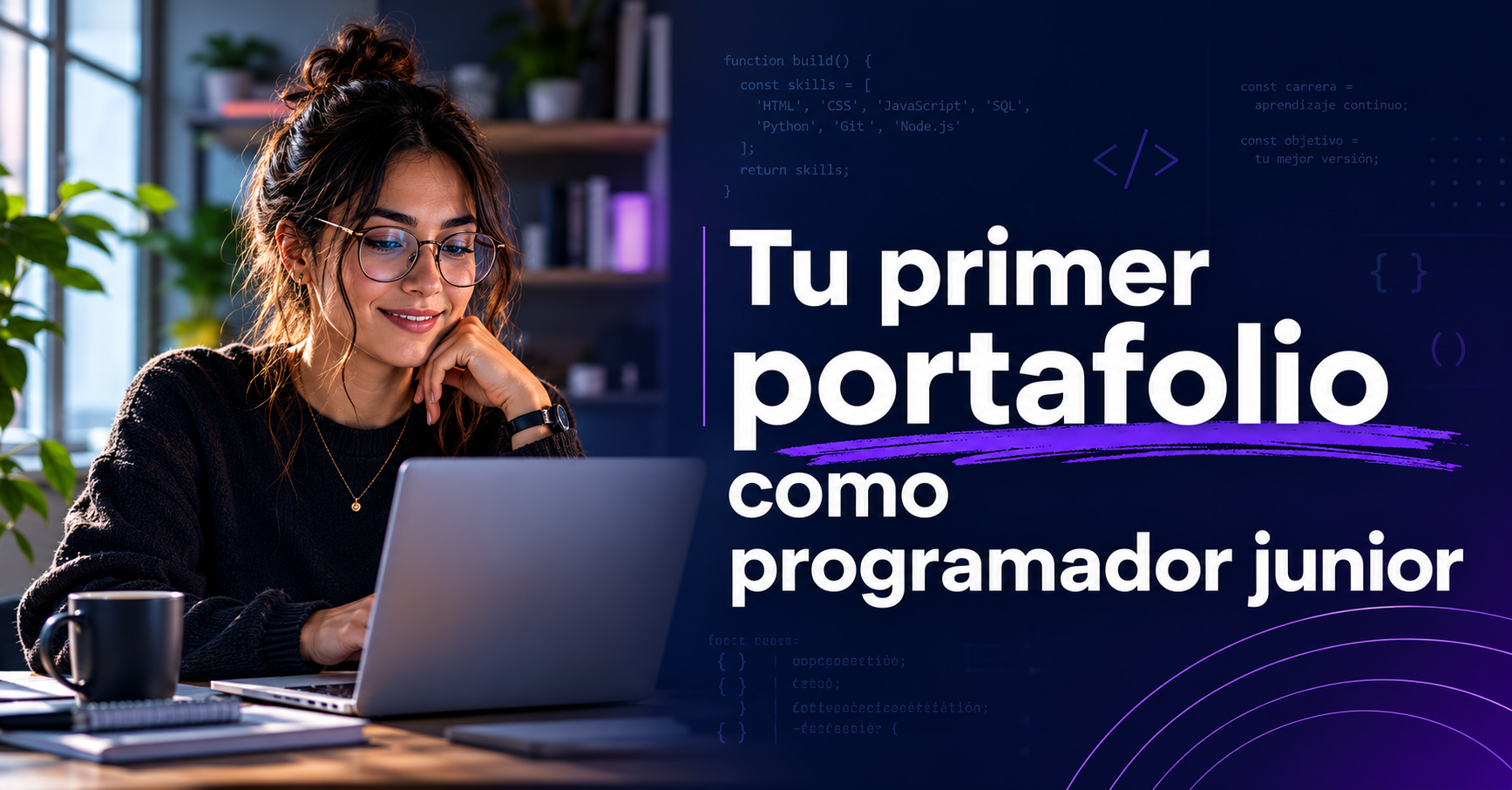 Tu primer portfolio como programador junior: qué proyectos poner (sin experiencia)